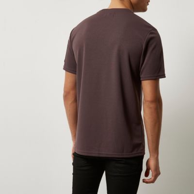 Pink zip sleeve T-shirt